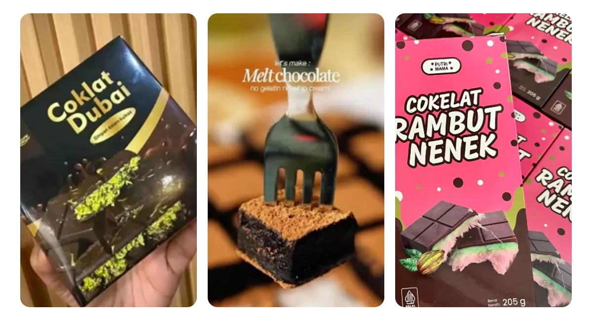 Kreasi cokelat makin hits di media sosial. Ada cokelat Dubai hingga cokelat rambut nenek dengan rasa dan tampilan unik yang bikin penasaran.   (Tangkapan layer Lazada - irj_homecafe - new_arvastore01)