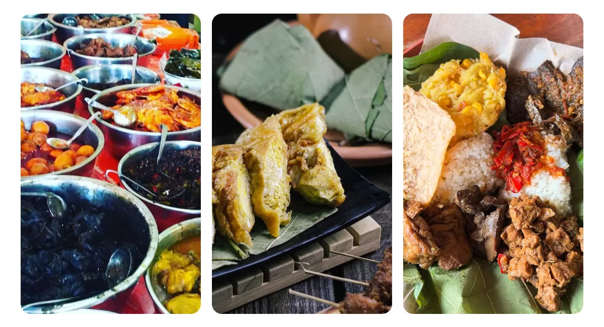 Nasi jamblang Cirebon wajib dicoba saat berkunjung ke Kota Udang. Ada Ibu Nur, Mang Dul, dan Ibad Otoy dengan pilihan lauk yang menggugah selera. (Instagram/jamblangibunu - nasijamblang_mangdul - nasijamblangibadotoy)