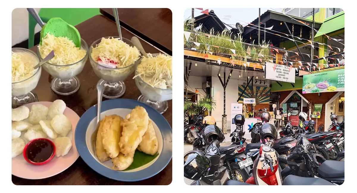 Sop Durian Margando Depok cocok buat pencinta durian. Ada rooftop, area indoor dan outdoor, tempat bermain anak, dan suasana malam yang kekinian seru!   (Instagram/sopdurianmargand - Dok. Herwin)