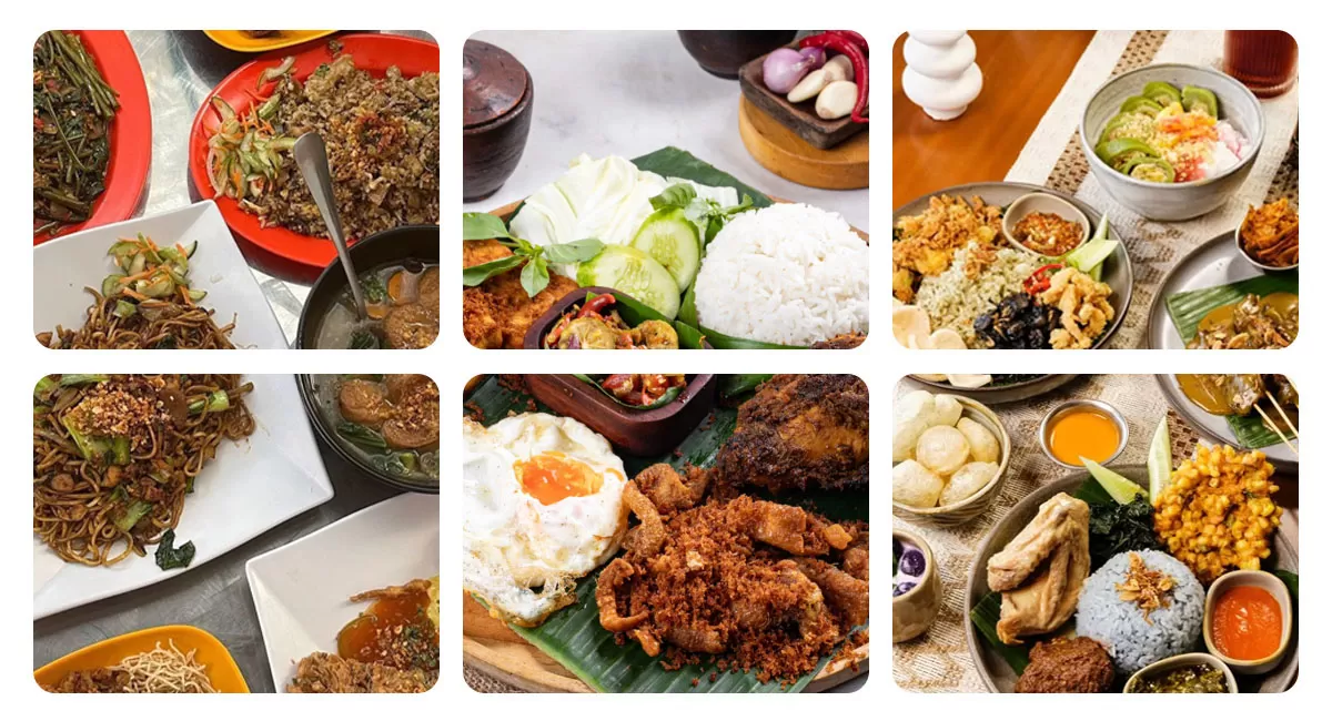 Bingung cari tempat makan usai kerja? Tiga rekomendasi kuliner Jakarta Selatan ini bisa jadi pilihan, dari RM Sinar Gakong, Nasi Uduk Bahagia hingga Sinilagi.   (Instagram/rm.gakong - nasiudukbahagia.jakarta - sinilagi.id)