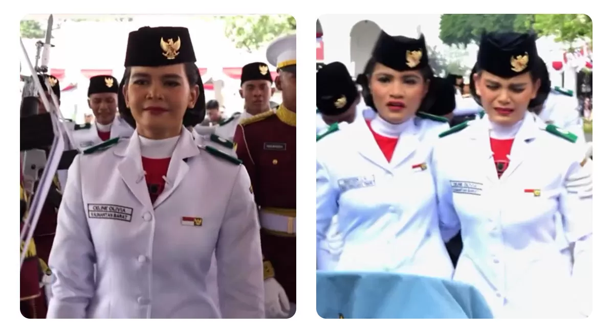 Tangis Celina Olivia pecah usai bertugas sebagai Paskibraka pembawa baki pada HUT RI ke-81. Prabowo juga ikut terharu di Istana Merdeka Jakarta, Senin, 17 Agustus 2026. (Dok. BPIPRI)