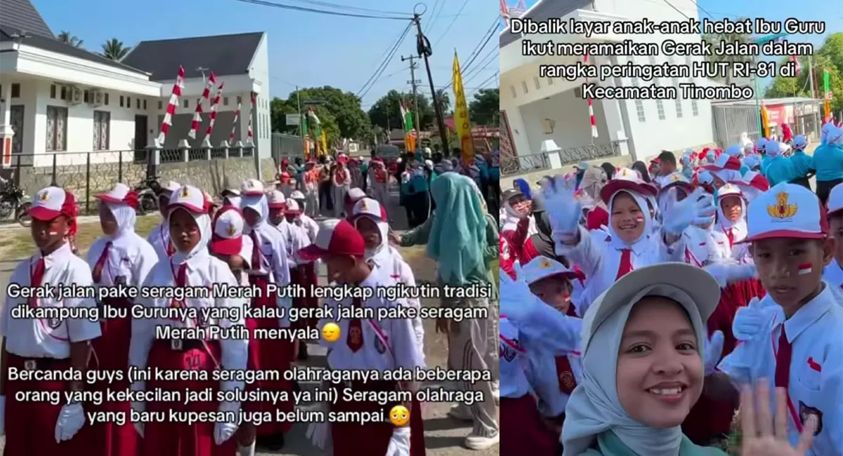 Guru SD terpencil di Sulteng berbagi perjuangan menyiapkan siswa ikut karnaval 17 Agustus, dari mencari atribut hingga menyediakan seragam dan sepatu. (Instagram/rskdrian)
