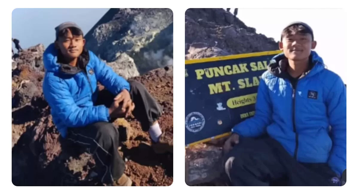 Remaja 16 tahun asal Brebes tewas setelah terjatuh ke kawah Gunung Slamet. Tim SAR gabungan melakukan evakuasi dari area kawah. (Instgaram/insta_bumiayu)