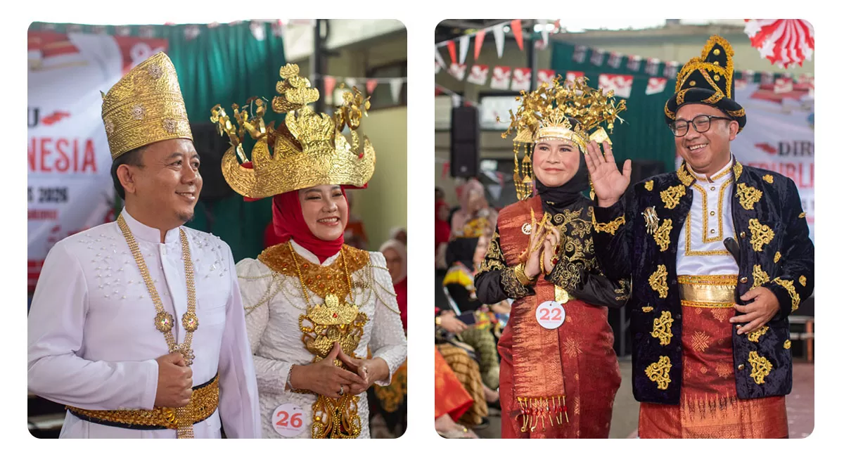 Dinkes Kota Tasikmalaya memaknai HUT RI ke-81 dengan kebersamaan dan kekeluargaan. Lomba busana adat Nusantara hadirkan 26 ragam daerah. (Dok. AMS)