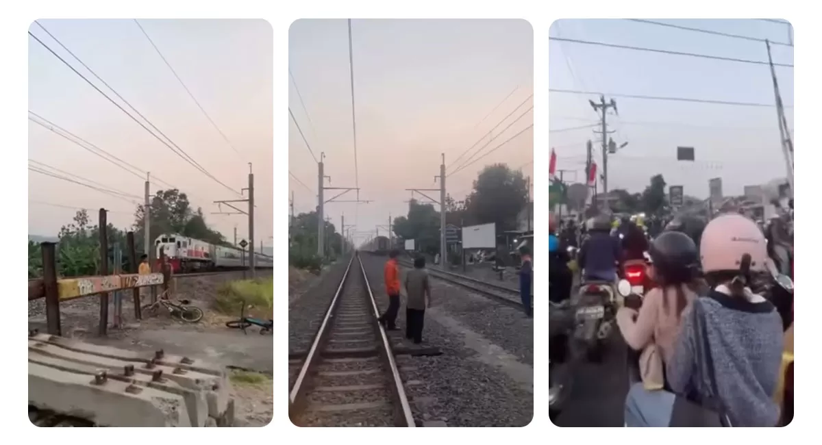Gempa Bantul M 3,6 memicu penghentian sementara 20 kereta api di Daop 6 Yogyakarta. Perjalanan kembali berjalan setelah jalur dinyatakan aman. (Instagram/merapi_uncover)