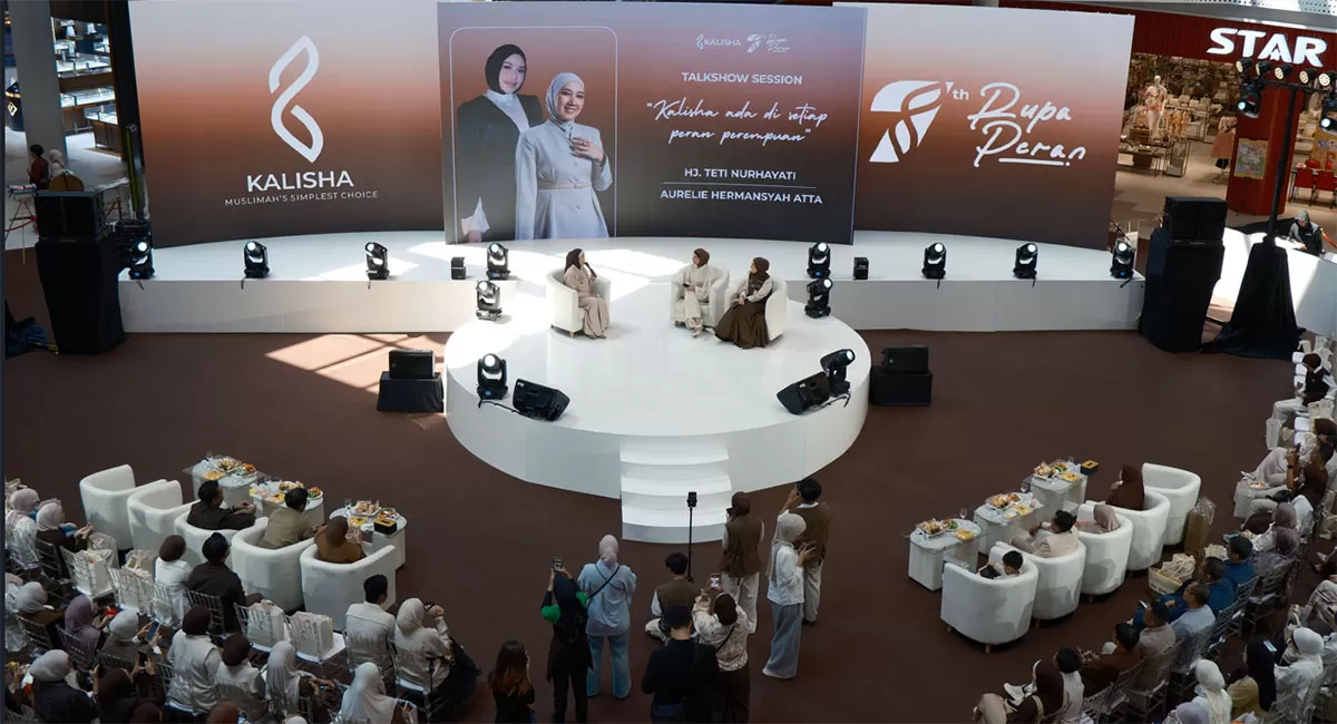 Anniversary ke-7 Kalisha dirayakan lewat Rupa Peran di Sumarecon Mall Bandung, menghadirkan Aurel Hermansyah, trunk show, dan awarding, di Sumarecon Mall Bandung, Minggu, 23 Agustus 2026. (Dok. Kalisha)