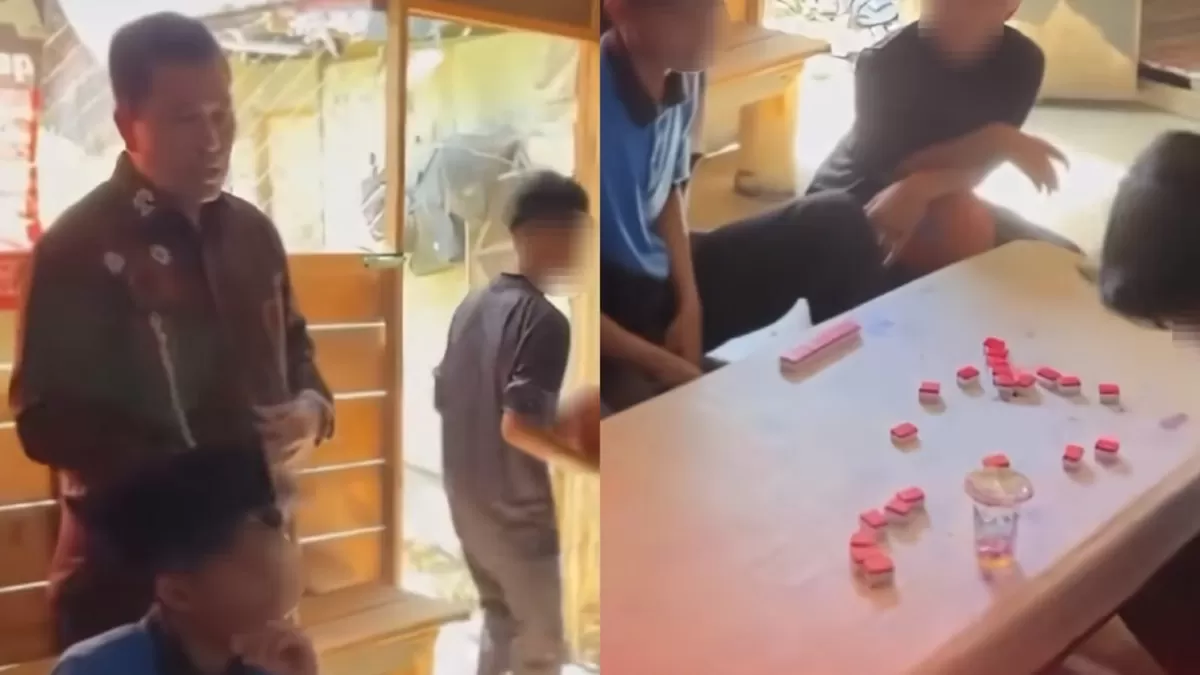 Video siswa SMKN 1 Takengon merokok dan bermain domino saat jam sekolah viral. Sekolah meminta maaf dan mengevaluasi pembinaan siswa. (Instagram/etnisgayo)