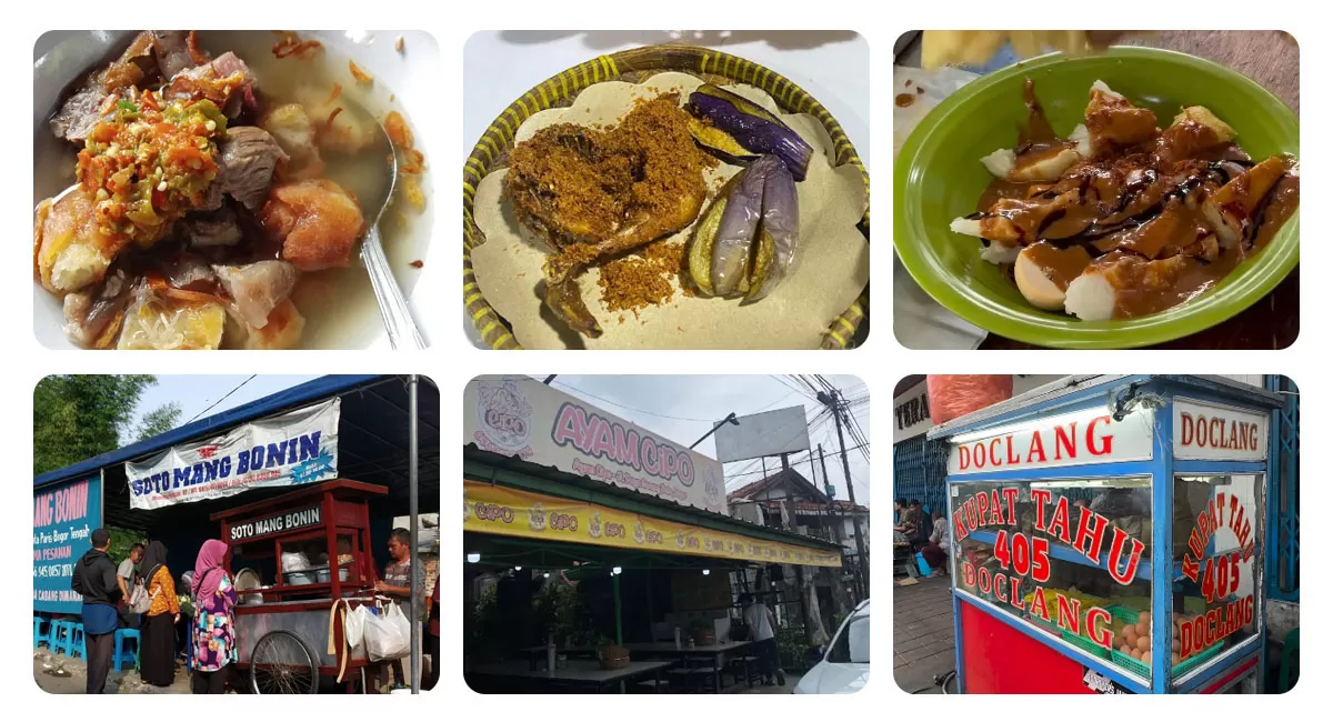 Cari wisata kuliner dekat Stasiun Bogor? Tiga rekomendasi ini punya soto legendaris, ayam goreng berbumbu dan doclang khas Bogor. (Tangkapan layar googgle)