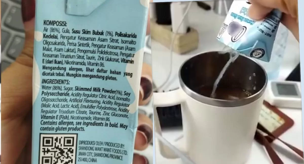 Viral MBG anak TK di Bogor jadi sorotan setelah minuman rasa susu disebut mengandung 86 persen air. Produk itu juga diduga berasal dari China. (X/bismillahyuk_)