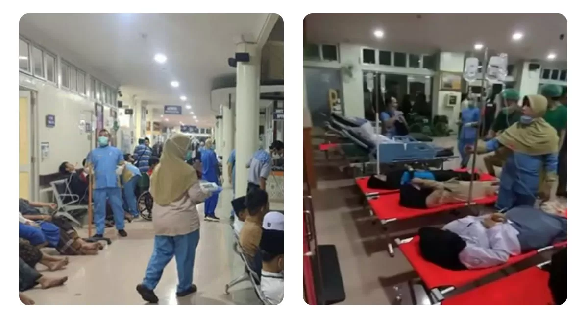 Keracunan MBG di Ponpes Manba'ul Hikam Sidoarjo membuat ratusan santri mendapat perawatan. Ponpes memastikan tidak ada korban jiwa. (Threads/vivinsy24)