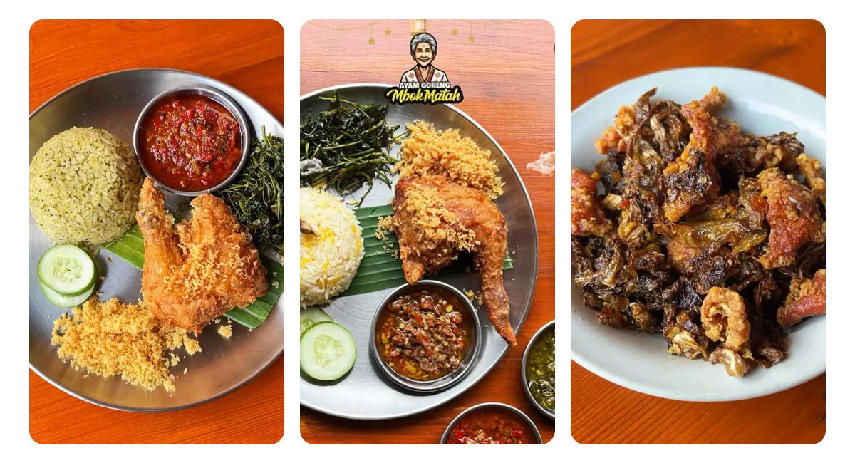 Ayam Goreng Mbok Matah Depok bisa jadi pilihan kuliner dekat Margonda dan Stasiun Depok Baru, dengan ayam crispy, lima sambal dan harga terjangkau. (Instagram/ayamgorengmbokmatah)