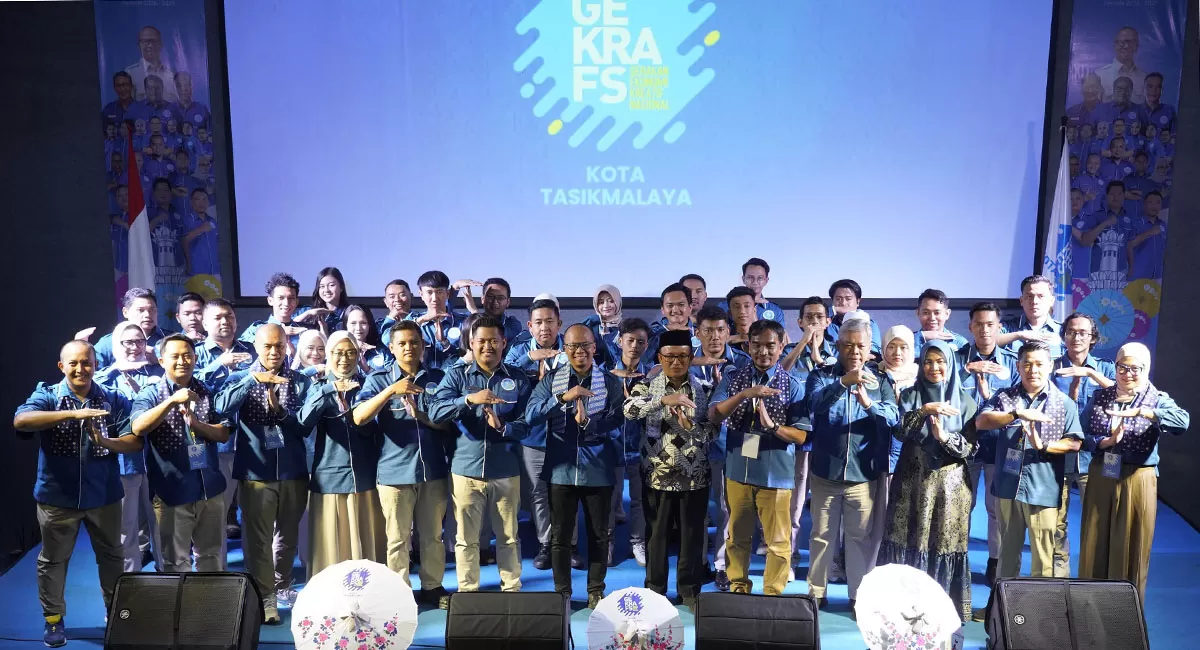 DPC Gekrafs Kota Tasikmalaya resmi dilantik di Gedung Creative Center (GCC) Kota Tasikmalaya, Jumat (4/9/2026).&nbsp;Sebanyak 37 pengurus siap memperkuat ekonomi kreatif dan mendorong kolaborasi di daerah. (Dok. AMS)