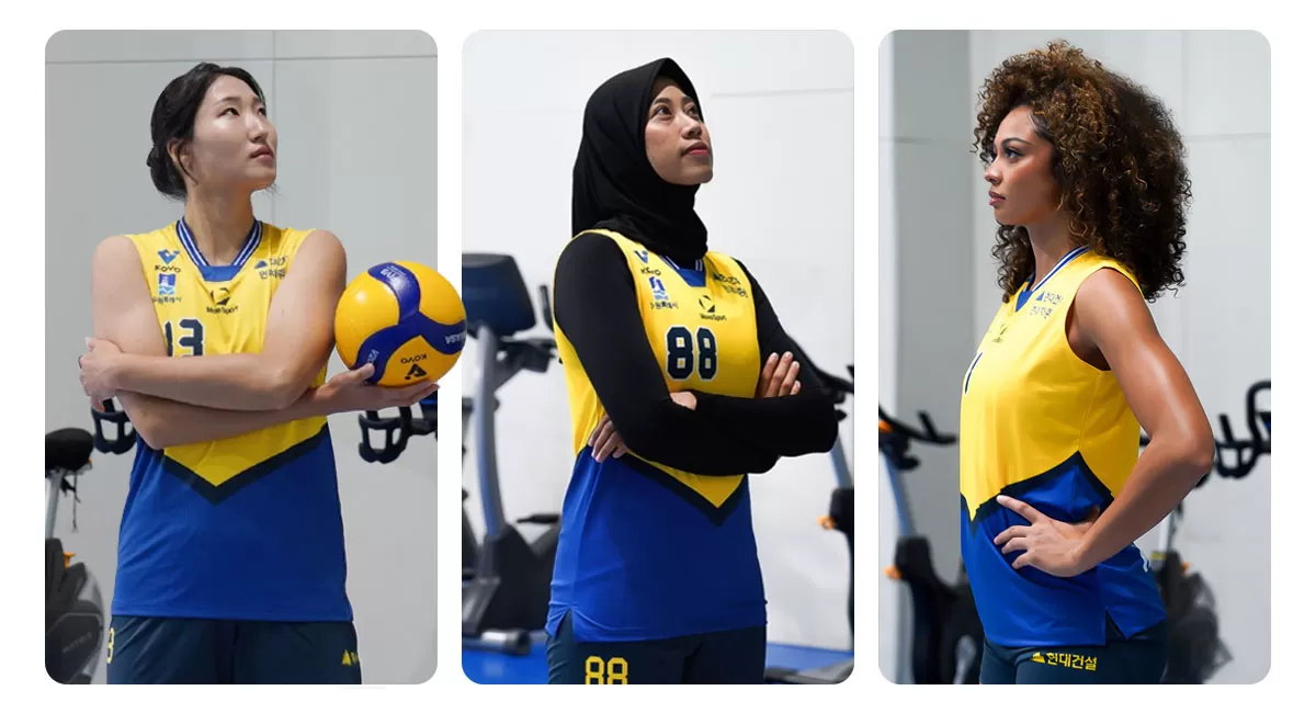 Megawati tampil dengan perubahan fisik mencolok. Berat badan turun 22 kg, sementara performanya bersama Hyundai Hillstate makin tajam di V League. (Instagram/hdecvolleyballteam)