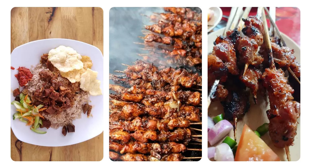 Destinasi wisata kuliner Cilegon punya banyak pilihan menggoda. Ada nasi gonjleng, sate bebek, hingga sop hangat yang cocok untuk makan siang. (Instagram/sateasmawicilegon - galerimakananindonesia)