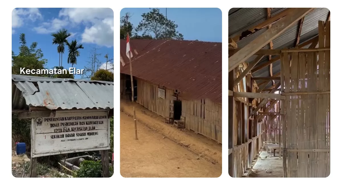 SDN Mboeng NTT yang viral karena berdinding bambu akhirnya masuk revitalisasi 2026. Program pemerintah ini menyasar 1.487 sekolah tahun ini.   (Instagram/aljiwo)
