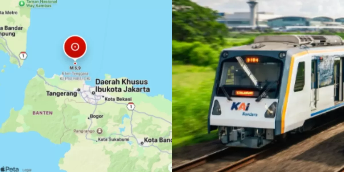 Gempa M5,9 di Laut Jawa berdampak pada 8 KA di Daop 5 Purwokerto yang sempat berhenti. Perjalanan kembali normal setelah jalur dinyatakan aman. (Dok. BPBD DKI - KAI)