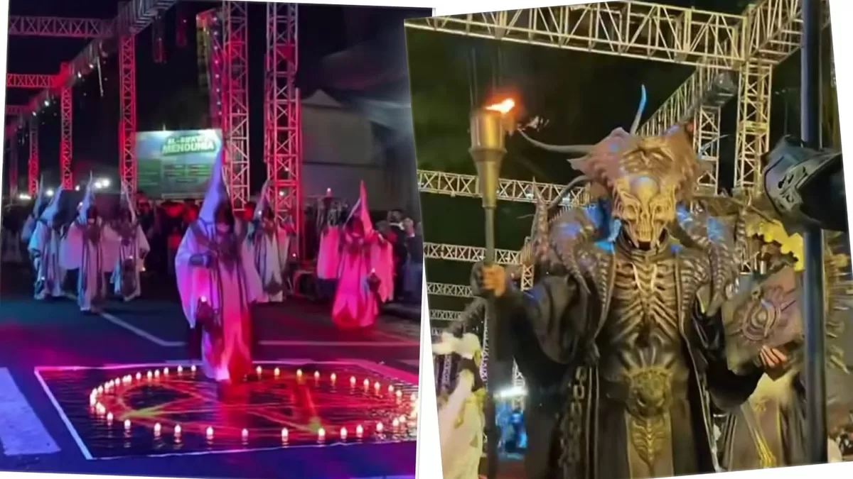 Karnaval SKNC Pekalongan viral setelah muncul dugaan ritual satanik. MUI bereaksi, Pemkab Pekalongan segera memanggil panitia. (Threads/al.imansyaf)