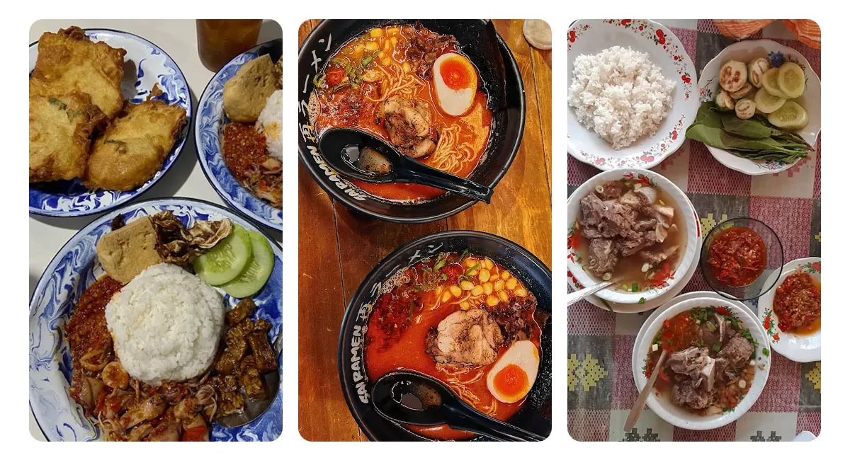 Wisata Kuliner Bekasi punya banyak pilihan, dari Sego Cumi dengan sambal pedas, Sai Ramen halal, hingga menu khas Warung Jati Emak Ale. (Tangkapan layar google)