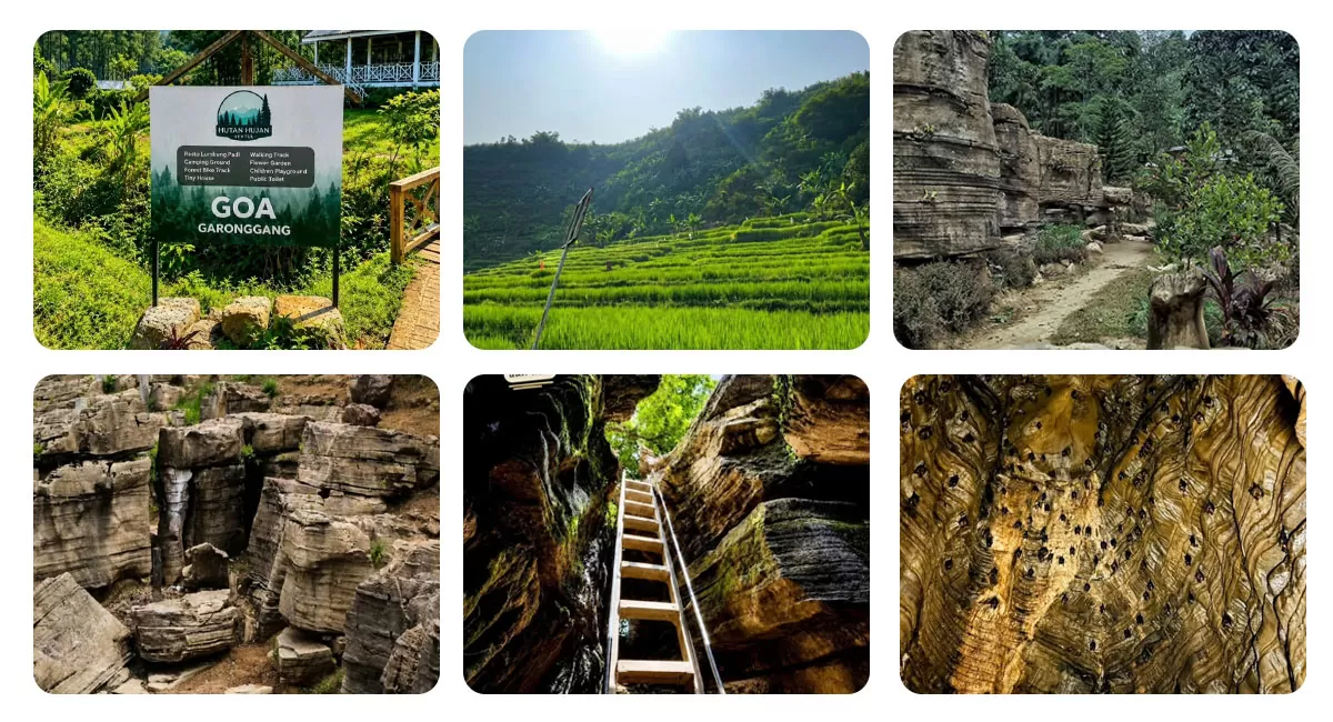 Goa Agung Garunggang menjadi destinasi wisata Bogor dengan lanskap tebing batu alami yang disebut mirip Grand Canyon.   (Instagram/goagarunggang - lila_bazikho)