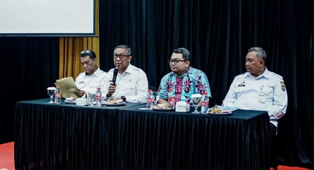 Sekda Ciamis Andang Firman Triyadi menghadiri sosialisasi DBHCHT untuk penguatan KTR di Larissa Hotel Ciamis, Rabu 16 September 2026. (Dok. Prokopim Ciamis)