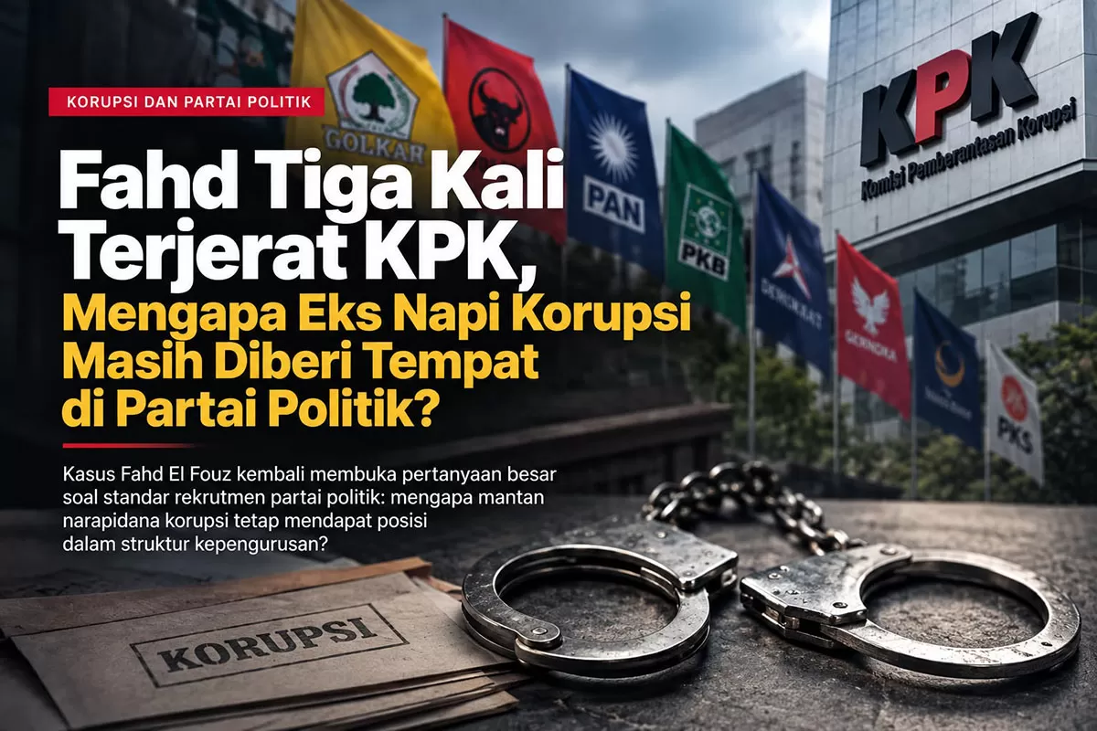 Fahd A Rafiq kembali menjadi tersangka KPK dalam kasus dugaan suap HGB. Rekam jejaknya memunculkan pertanyaan tentang standar etik partai. (Dok. Promedia)