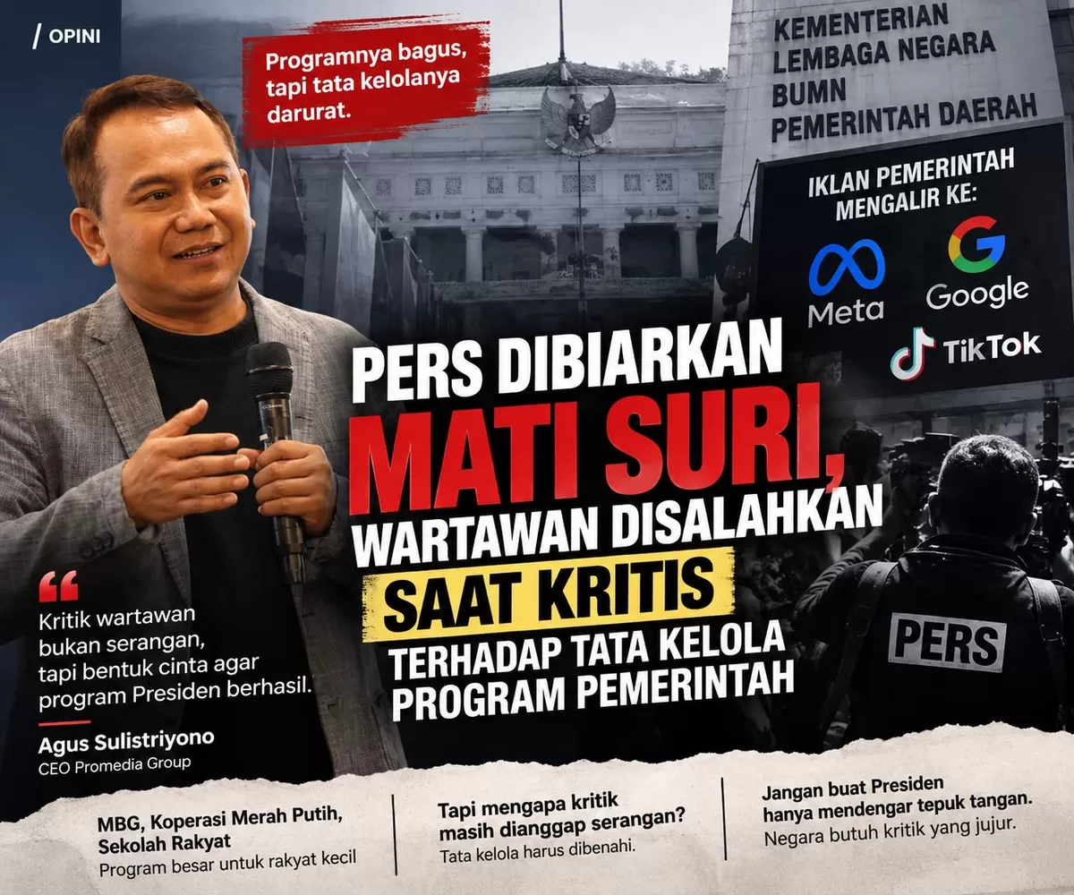 Kritik terhadap tata kelola program pemerintah dinilai perlu ditempatkan sebagai bagian dari fungsi pers dan pengawasan publik, bukan ancaman bagi pemerintah. (Ilustrasi by Ai)