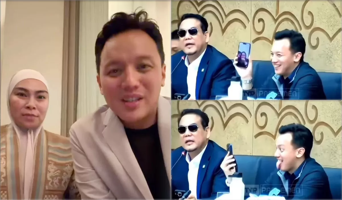 Moreno Soeprapto klarifikasi video call saat rapat DPR. Ia menyebut sedang menghibur anaknya yang baru menjalani pemulihan sakit.   (Instagram/moreno_soeprapto - TV Parlemen)