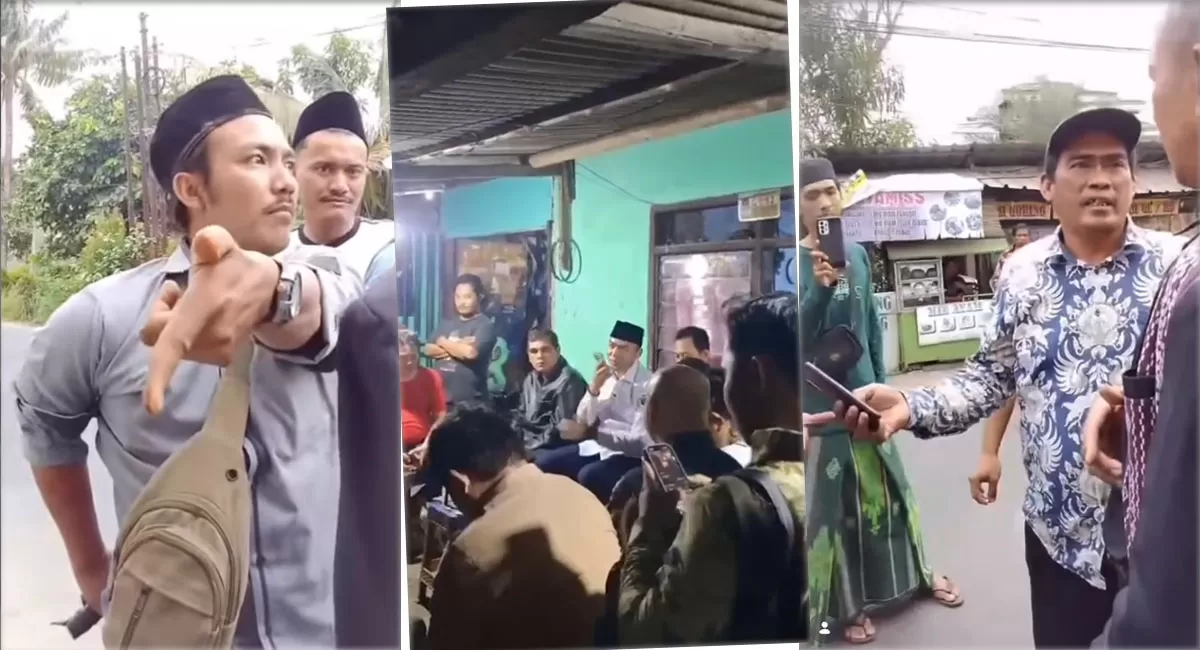 Pembubaran Ibadah GKPI di Rajeg Tangerang viral. Rumah Doa disebut berizin Kemenag, sementara polisi memediasi warga dan jemaat. (Instgaram/davidherson_official)