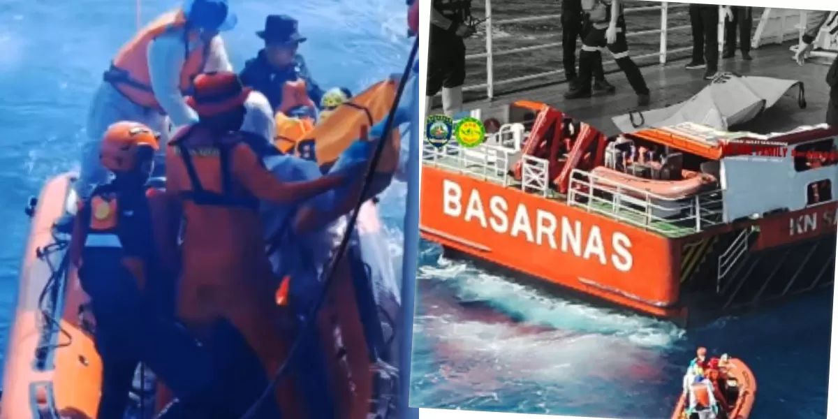Penyelam menemukan korban KM Virgo Transport 8 di dalam badan kapal di Laut Jawa. Total 121 orang telah dievakuasi dan 122 masih dicari. (Instagram.com/@sar_nasional)