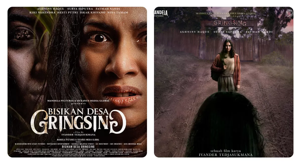 Bisikan Desa Gringsing mengikuti Hesti mencari ayahnya yang hilang hingga terjebak di desa dengan teror Fatimah dan aturan kematian. (Dok. IMDb)