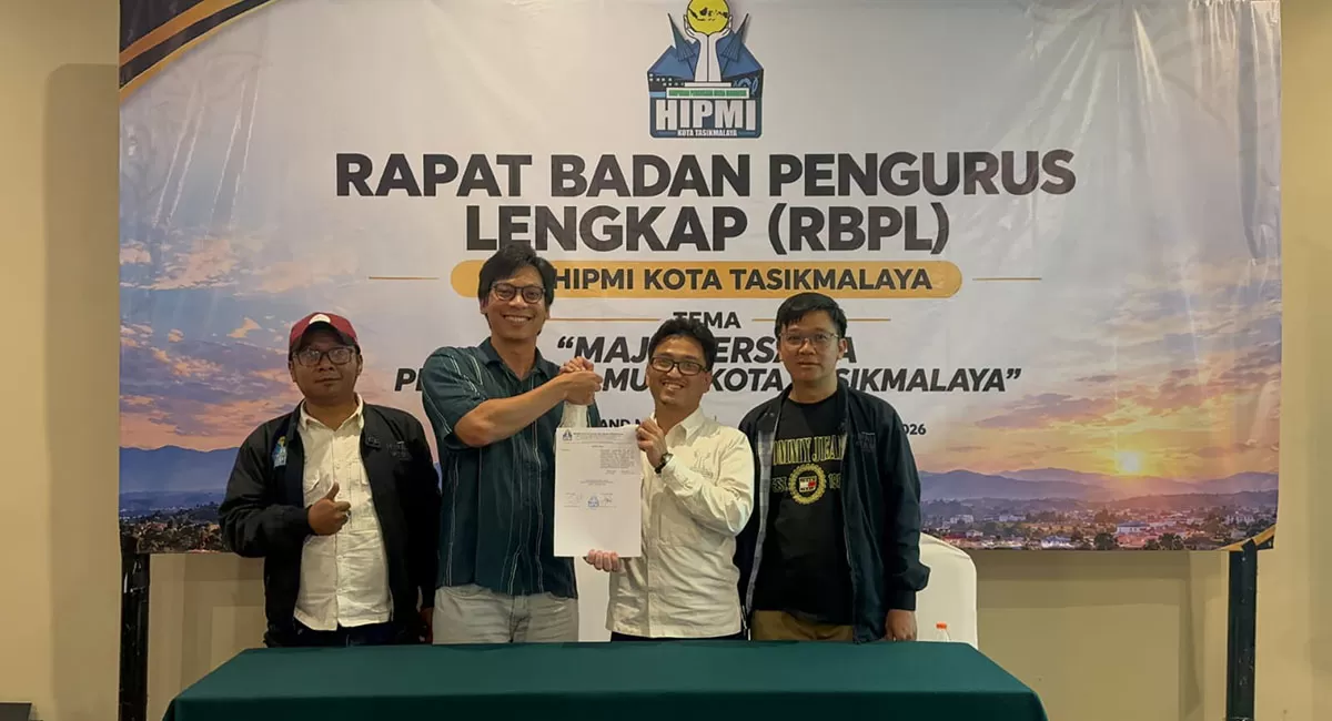 Badan Pengurus Cabang (BPC) Himpunan Pengusaha Muda Indonesia (HIPMI) Kota Tasikmalaya menggelar Rapat Badan Pengurus Lengkap (RBPL) bertempat di Hotel Grand Metro Kota Tasikmalaya, Selasa (22/9/2026) malam. (Dok. AMS)