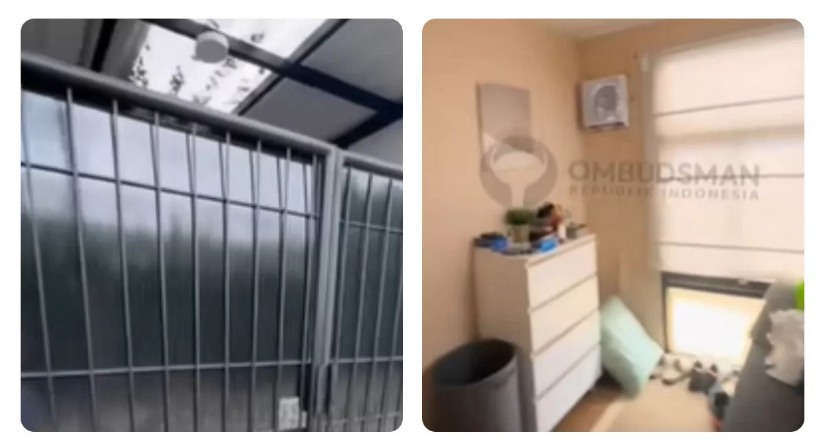 Temuan sidak Ombudsman di Lapas Cibinong mengungkap dugaan kamar mewah napi tajir dengan TV, kulkas, dapur dan 2 akses keluar. (YouTube.com / Ombudsman RI)