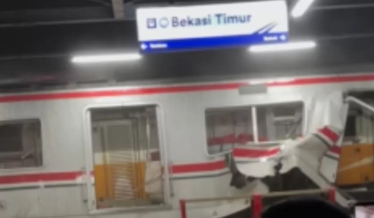 Masinis KA Argo Bromo Anggrek ditetapkan tersangka. Polisi mengungkap pengereman darurat dilakukan 263 meter sebelum titik tabrakan. (Instagram/ociedtiar)