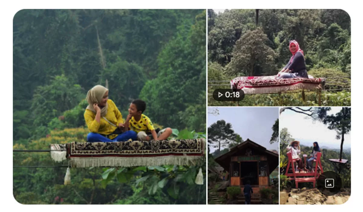 Ranggon Hills menjadi destinasi wisata Bogor dengan spot foto di ketinggian, sepeda layang, jembatan gantung, dan area camping ground. (Tangkapan layar google)
