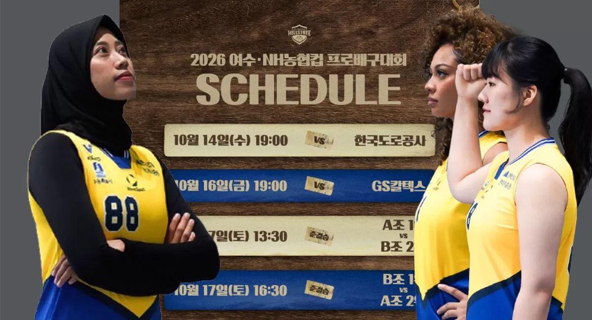 Jadwal KOVO Cup 2026 dimulai 11 Oktober. Putri tampil lebih dulu, disusul putra pada 19 Oktober sebelum V-League dimulai. (Instagram/hdecvolleyballtea)