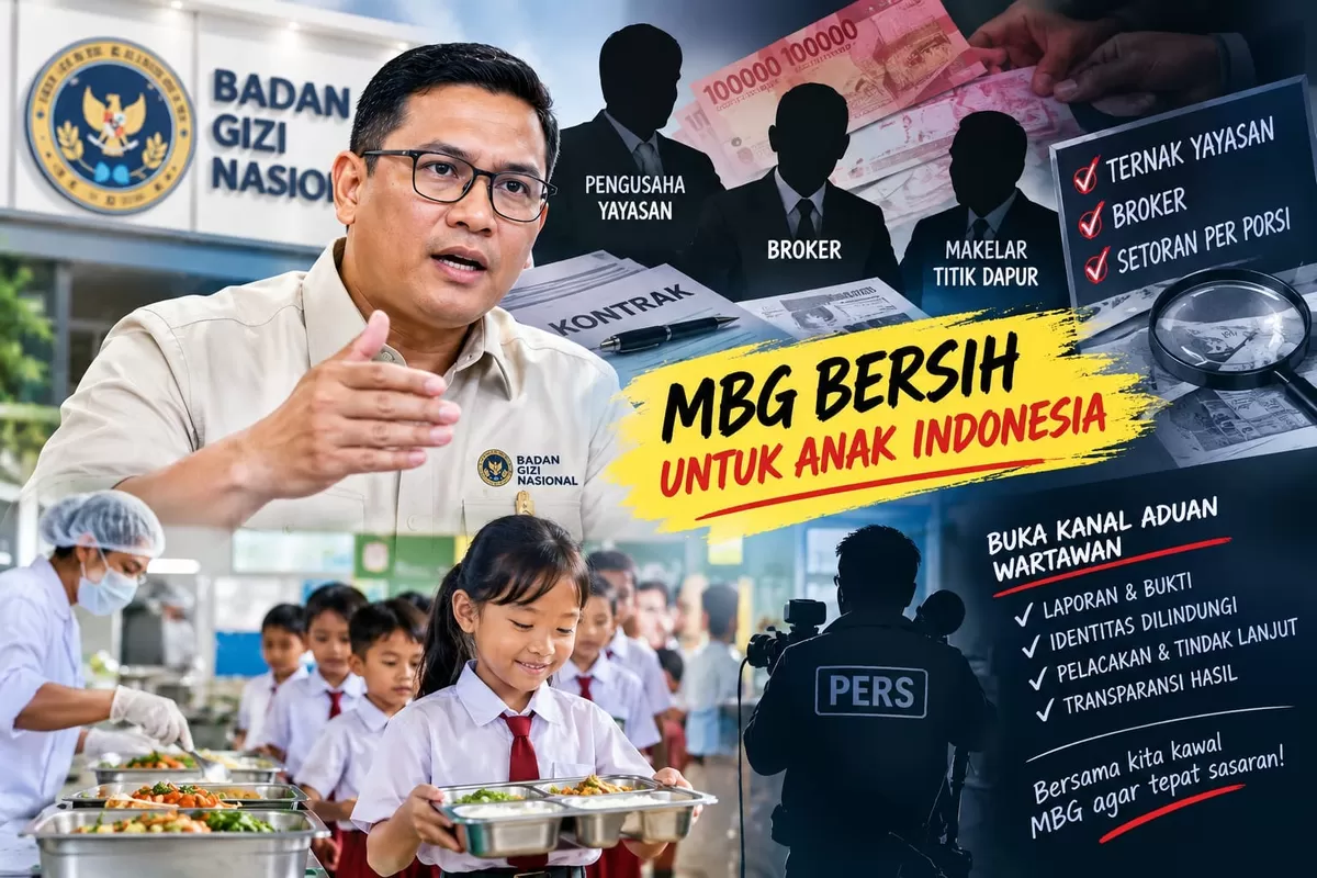 CEO Promedia Group Agus Sulistriyono meminta Sudaryono memperketat pengawasan dan berani membersihkan dugaan rente dalam program Makan Bergizi Gratis. (Ilustrasi By AI)