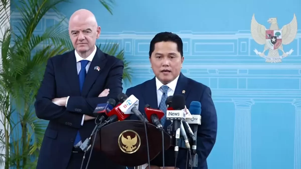 Menpora Erick Thohir menyebut Prabowo ingin fasilitas olahraga di daerah tak sekadar menjadi infrastruktur, tetapi juga mendukung pembinaan saat menerima Presiden FIFA Gianni Infantino. (Dok. Kemenpora)