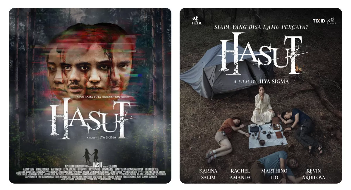 Film Hasut tayang perdana 8 Oktober 2026, menghadirkan Karina Salim dan Rachel Amanda dalam kisah empat sahabat yang diteror suara misterius di hutan. (Dok. IMDb)