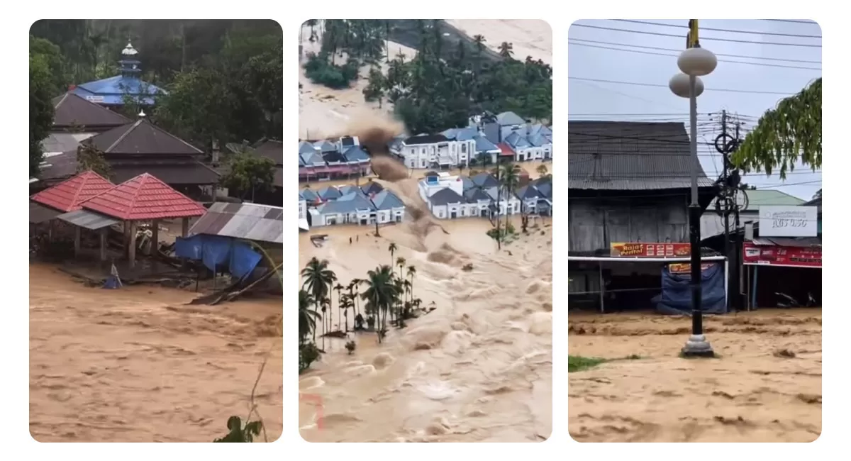 Banjir Padang merendam 120 rumah dan berdampak pada 498 warga di tiga kecamatan, Sabtu, 10 Oktober 2026. Sebanyak 238 orang dievakuasi.   (Instagram/sumbartive - andri_novico - tugiran110)