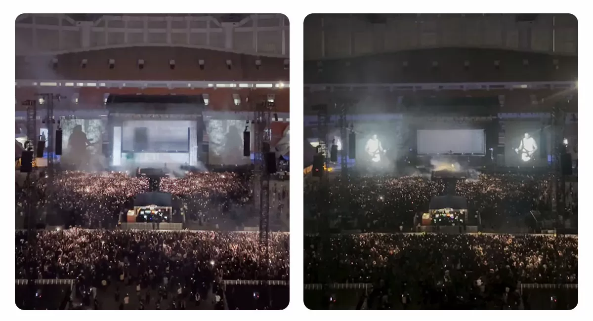 Avenged Sevenfold tampil di JIS, Jakarta, pada 10 Oktober 2026. Konser sempat terhenti akibat kerusakan double pedal drum sebelum Dear God dibawakan bersama penggemar. (Instagram/ameybenezar)
