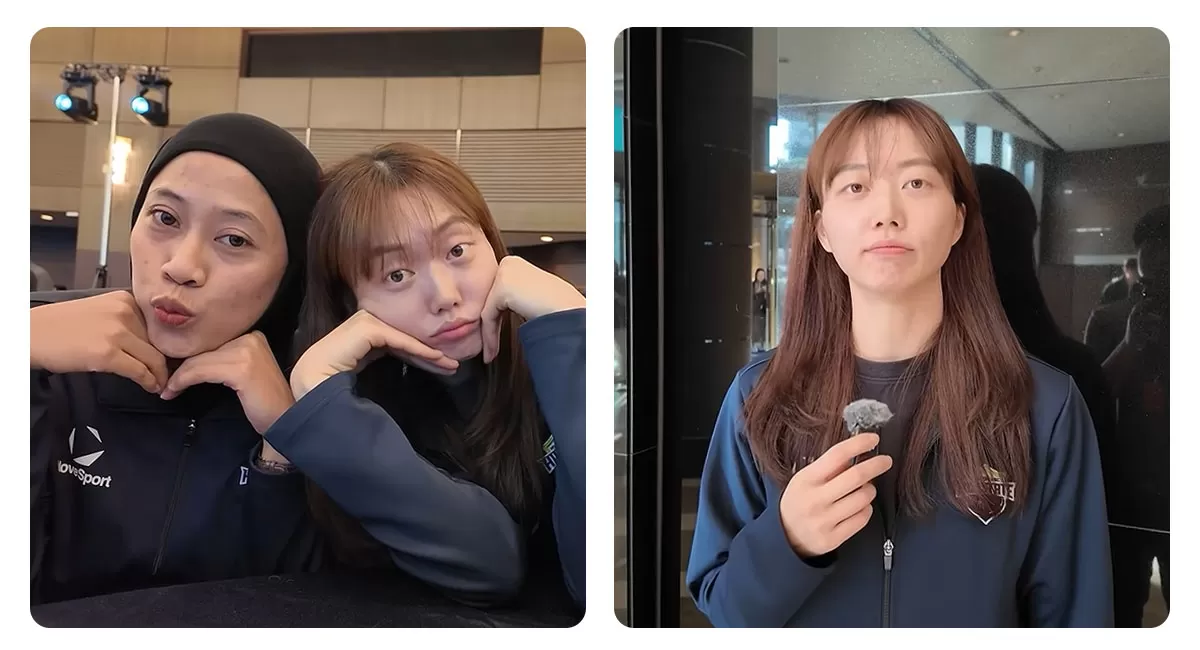 Kim Da In memuji Megawati setelah beberapa hari berlatih bersama Hyundai Hillstate. Setter Korea itu menilai Mega punya kemampuan mencetak poin penting. (YouTube Hyundai Hillstate)