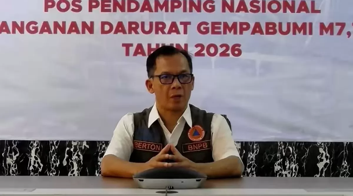 Plt Kepala Pusat Data, Informasi, dan Komunikasi Kebencanaan BNPB, Berton SP Panjaitan, buka suara mengenai OTT yang dilakukan KPK.   (Tangkapan layar YouTube BNPB)