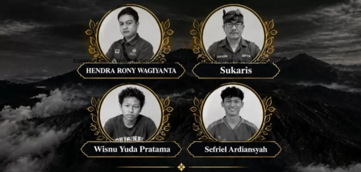 Karhutla Bromo menewaskan empat orang, yakni dua petugas TNBTS dan dua karyawan hotel. Dua korban luka bakar dirawat di RSUD Dr. Soetomo.   (Instagram/bromo_skybridge)