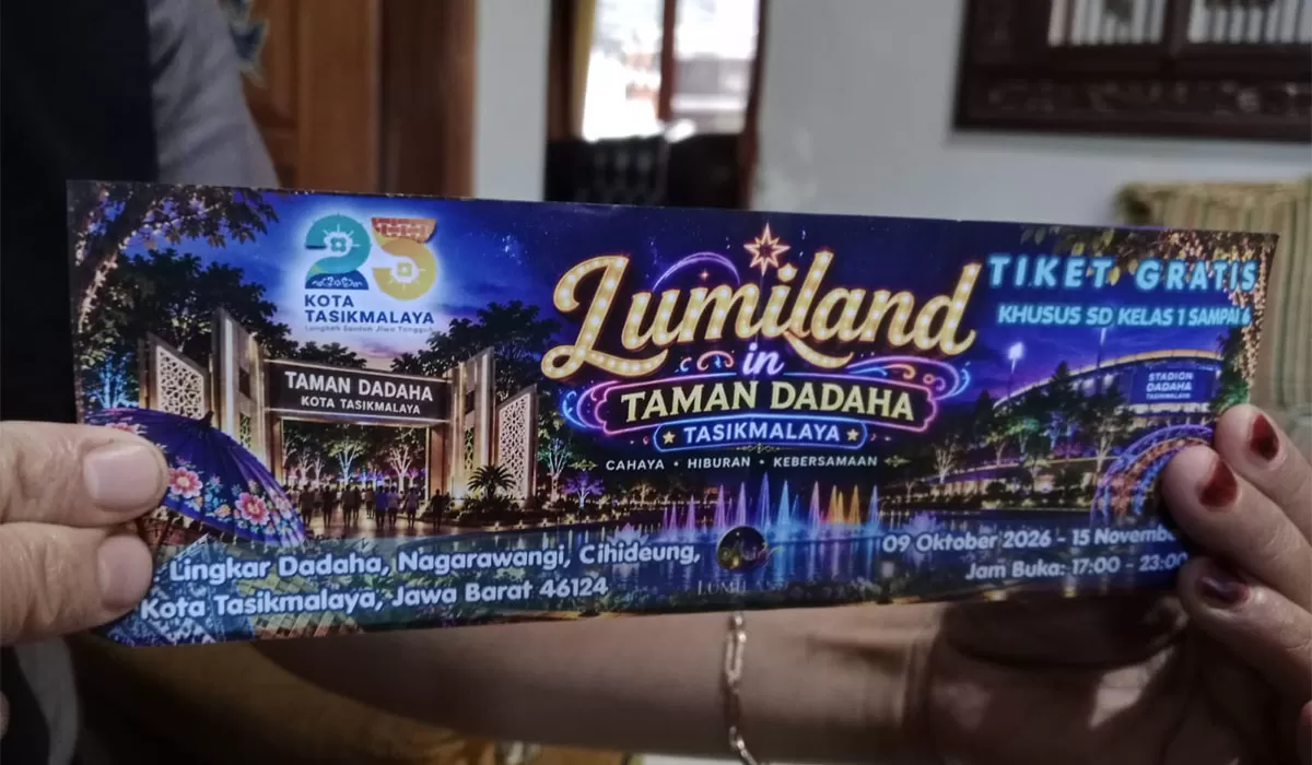 Tiket gratis Lumiland Dadaha Kota Tasikmalaya justru dikeluhkan orang tua siswa karena harus membeli tiket dewasa dan voucher makanan. (Dok. AMS)