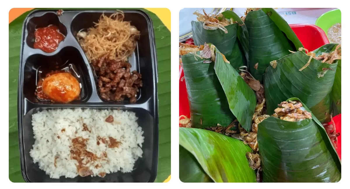 Tempat makan nasi uduk di Jakarta Barat menyajikan nasi gurih dengan ayam goreng, bihun, tempe orek, hingga cumi mercon. (Tangkapan layar google)