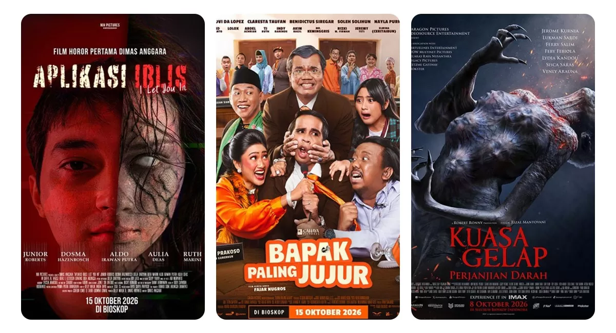 Jadwal film Tasik XXI Plaza Asia Selasa, 20 Oktober 2026, menghadirkan Bapak Paling Jujur dalam lima sesi serta pilihan film lainnya. (Dok. Cinema21)