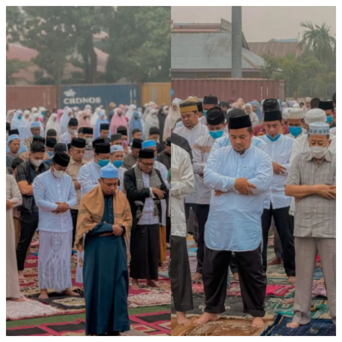 Meluasnya karhutla, mendorong warga Riau menggelar shalat istisqa pada Rabu, 26 Agustus 2026, sebagai ikhtiar spiritual memohon hujan. (Threads/@husnitamrinofficial_)
