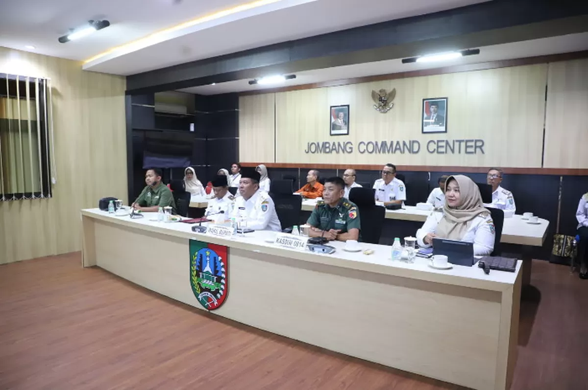 Pengumuman swasembada pangan nasional secara daring melalui Zoom Meeting dari Jombang Command Center (JCC) (jombangkab.go.id)