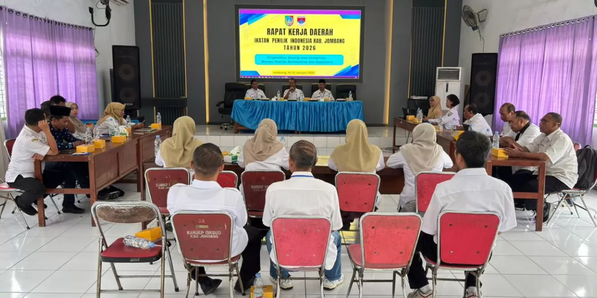 Ikatan Penilik Indonesia (IPI) Kabupaten Jombang menggelar Rapat Kerja Daerah (Rakerda) Tahun 2026 di Aula 2 Disdikbud Jombang (Disdikbud Jombang)
