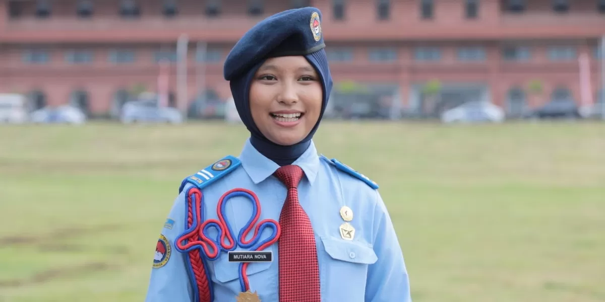 Mutiara Nova Dwiyanti siswi kelas XI SMA Taruna Nusantara Kampus Malang menaruh harapan besar masa depan pendidikan nasional ke Prabowo (Promedia Teknologi Indonesia)